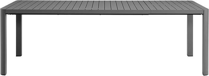 Modway Tahoe Extendable Outdoor Patio Dining Table for 6-8 People in Gray