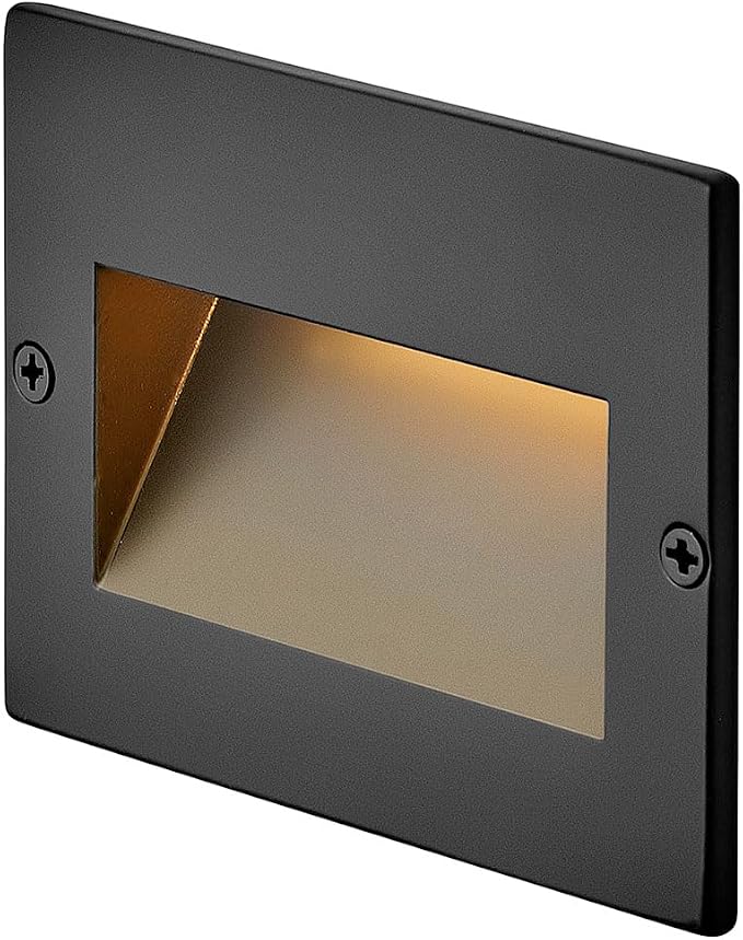 Hinkley Landscape Taper 1563BZ Horizontal 12v Step Light, Low-Voltage Integrated LED, Recessed Mount, Safe for Wet Conditions, Wiring Kit Included, Bronze Finish