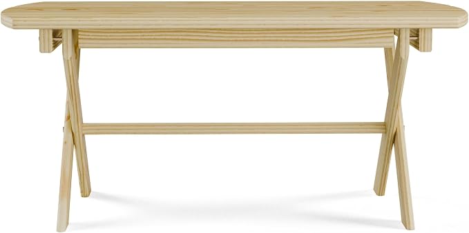 Folding Oval Outdoor Table, Unfinished