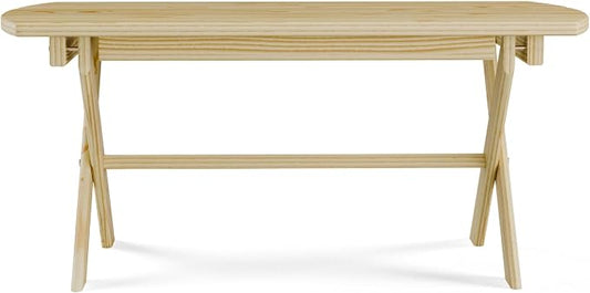 Folding Oval Outdoor Table, Unfinished