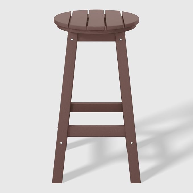 WestinTrends Malibu 5-Piece HDPE Outdoor Patio Dining Bar Bistro Table Set with Counter High Round Bar Stools