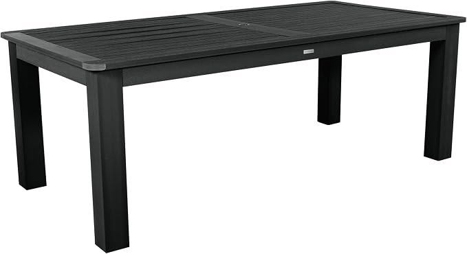 Highwood Hamilton Adirondack 7pc Dining Set, 84" x 42", Dining Height, Black