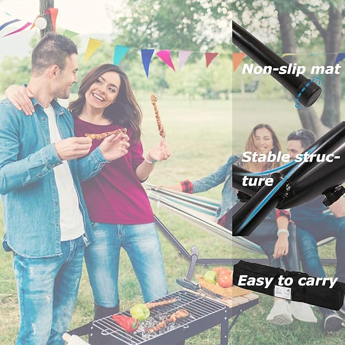 Hammock Stand Portable Heavy Duty Hammock StandHammock Steel Stand Capacity 300LBS,for Outdoor Patio Deck Beach or Indoor with Carrying Case (No Hammock) HK-SD28