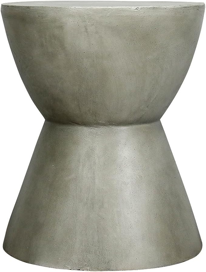 18.3" H Simplicity End Table for Garden - Modern Side Table Adding a Perfect Match for Indoor & Outdoor - Decor Concrete Table for Living Room or Bedroom