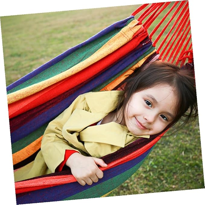 LIOOBO Camping Hammock Chair Swing Portable Outdoor Hammock Canvas Hanging Chair Easy Assembly