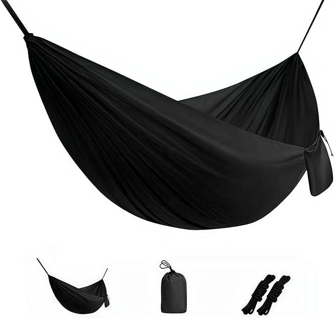 Camping Hammock Lightweight, Portable Hammocks Parachute Hammock with Two Tree Straps,Portable Hammocks with Tree Straps & Attached Carry Bag, Perfect for Outside Indoor Hiking Beach Backpack Travel
