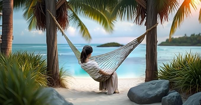 Hammock Hanging Mesh Strong Thick Nylon Rope Hammock Swinging Hammock Seat Travel Hanging Swing Chair