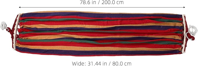 Heavy Duty Outdoor Camping Hammock with Thickened Canvas for Stable Comfort Tree Mounted Hanging Bed for Picnic and Rest Single-Person Patterned Design and Anti-flip