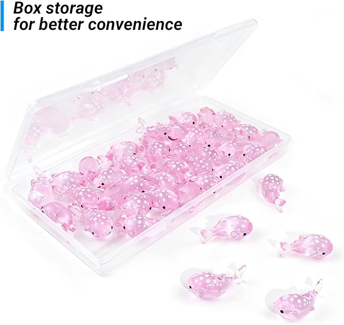 40Pcs Pink Whale Shark Resin Statue, Mini Sharks for Terrarium Decor, Garden Landscapes, Moss Scenes, Desk Miniatures, Whale Shark Decor Resin Art, Miniature Animal Figure Collectible