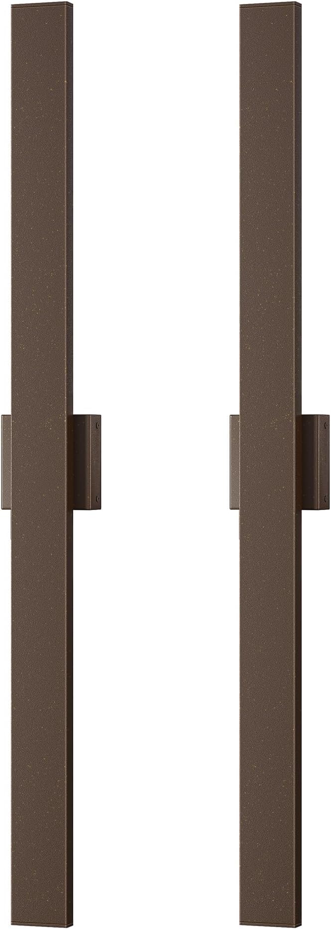 EDISHINE 2 Pack Modern Outdoor Wall Lights Dimmable, 39.3" Rectangular Outdoor Wall Sconce, 3CCT, Iron & PC, IP65 Waterproof, Long Front Porch Light for Patio, Yard, Oil Rubbed Bronze