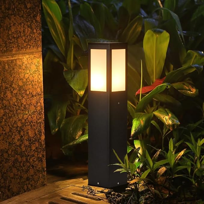 Outdoor Path Light, Post Lights,LED Bollard Lamp for Walkway, Garden, Yard (24 inches)