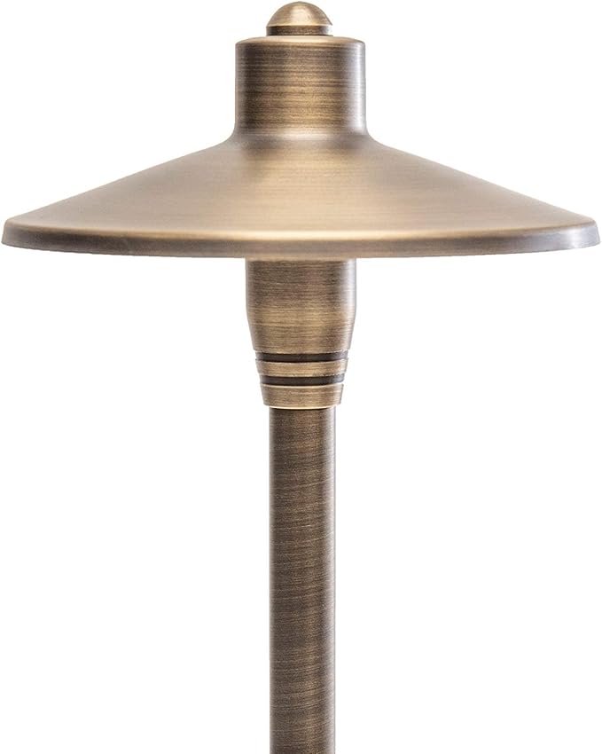 12V Brass LED Path Light 4-Pack Expansion Kit (Bronze) | Low Voltage, 3W 2700K Warm White G4 LED Bulbs, Ideal for Outdoor Pathway Walkway Garden Driveway or Patio