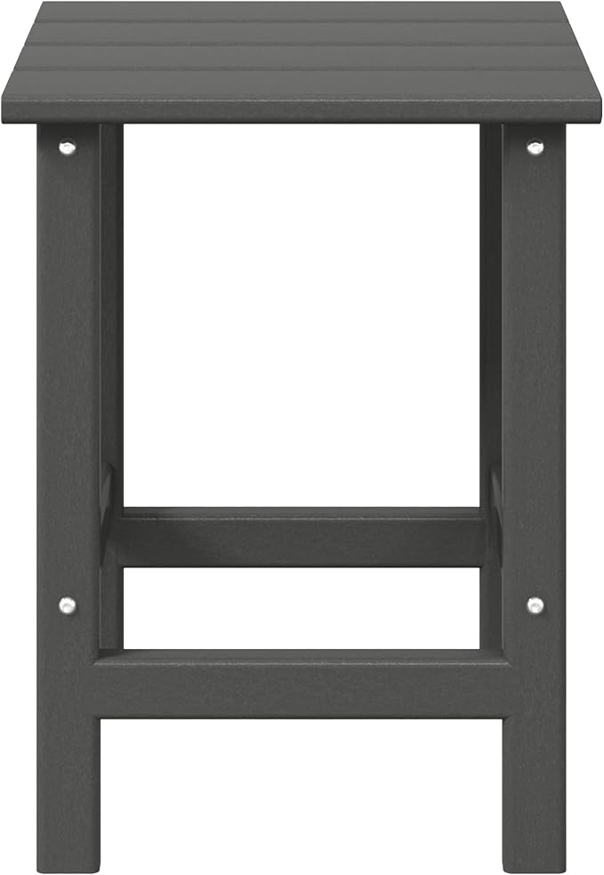 WestinTrends Malibu Square Outdoor Side Table for Adirondack Chair, Gray