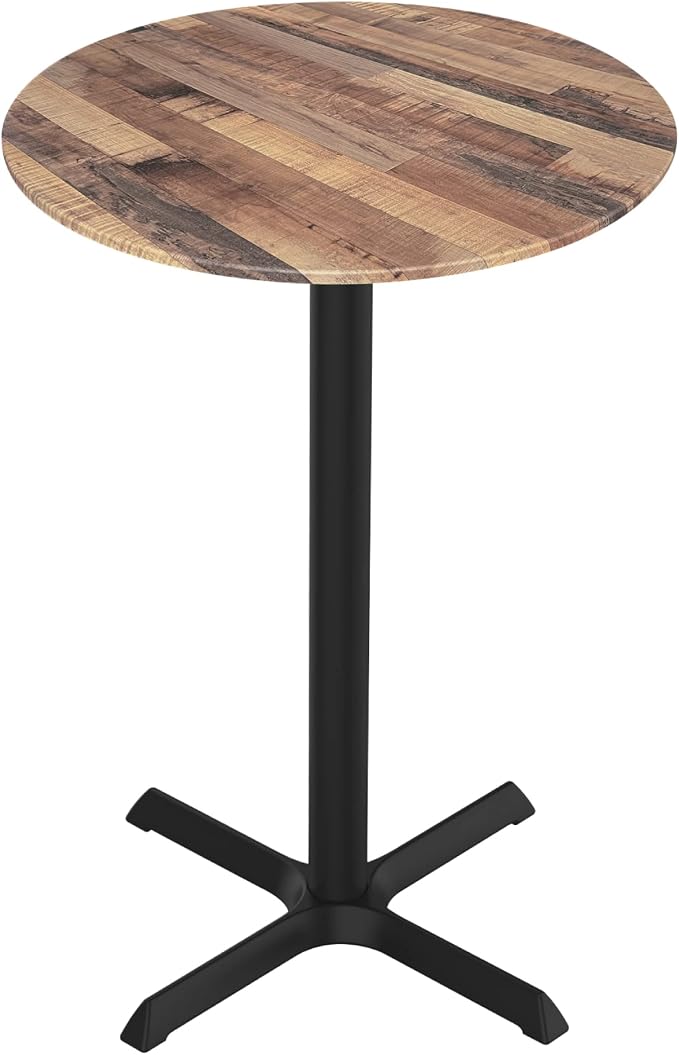 HBS 36" Tall OD211 Indoor/Outdoor All-Season Table with 32" Diameter Rustic Top