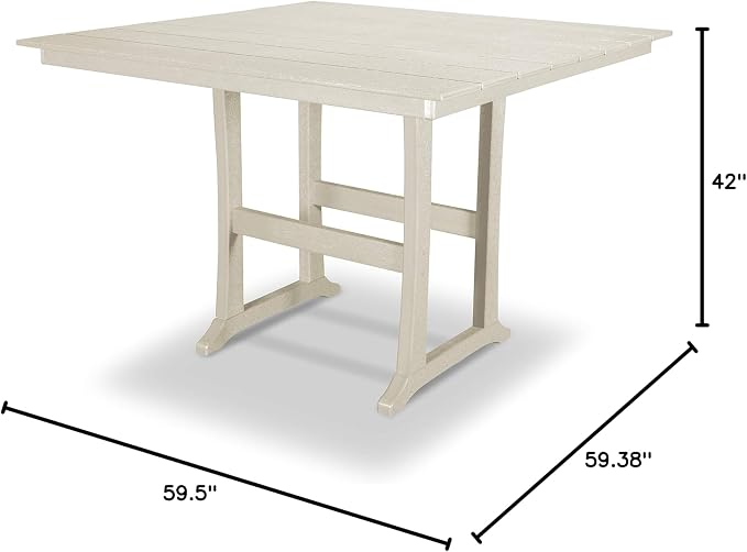 Trex Outdoor Furniture™ Farmhouse Trestle 59" Bar Table in Sand Castle
