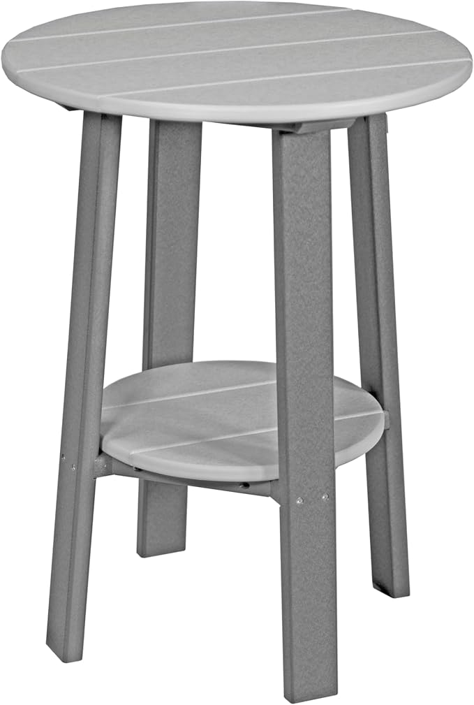 LuxCraft Deluxe End Table 28" Dove Grey/Slate