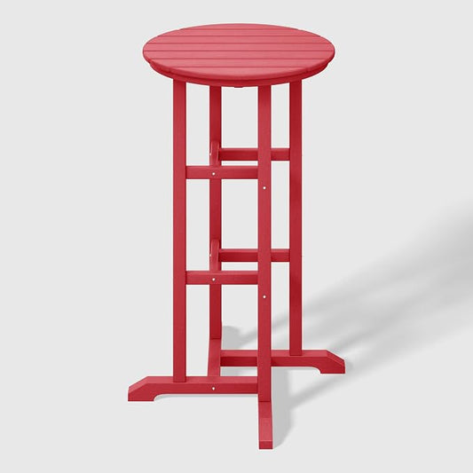 WestinTrends Malibu 42" Counter Height Round Outdoor Patio Bistro Bar Table, Red
