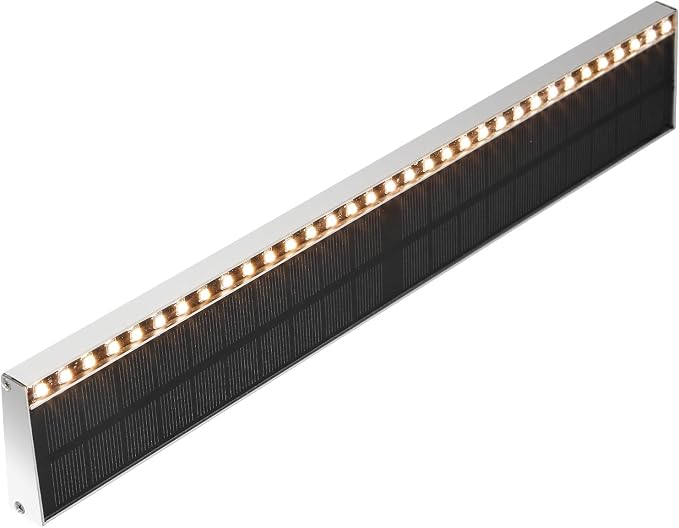 SHONELIGHTING Solar Step Lights Outside, 33 Focused LEDs, Stair Light, 1PK | Downward Lighting, High Brightness, Modular, Waterproof Aluminum, Risers, Deck, Curbsides, Planter Edges, Warm White, 3000K
