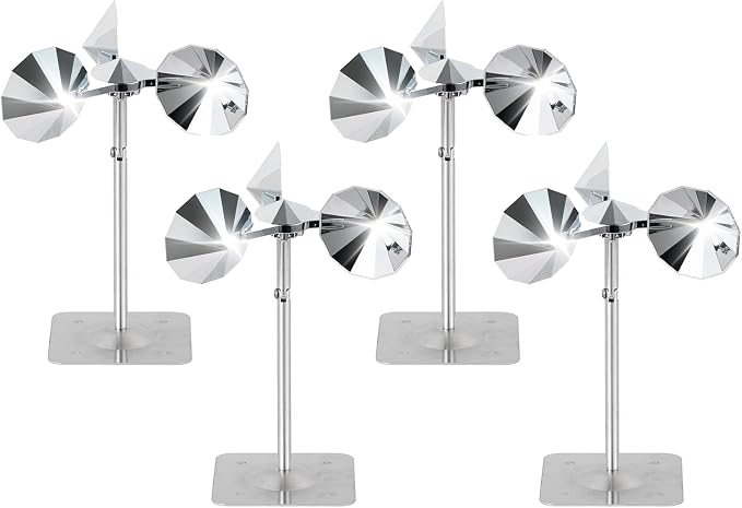 OFFO 4 PCS Bird Scare Reflective Device, Bird Reflector Keep Pigeon Woodpeckers and Sparrows Away for Outdoor Use Boats Roofs Gardens