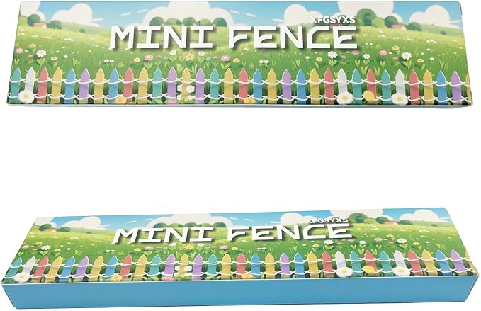 35 Inches White Mini Fairy Garden Fence Small Wood Decorative Picket Fence DIY Micro Landscape Miniature Ornaments for Dollhouse, Crafts, Diorama Project, Plant Pot