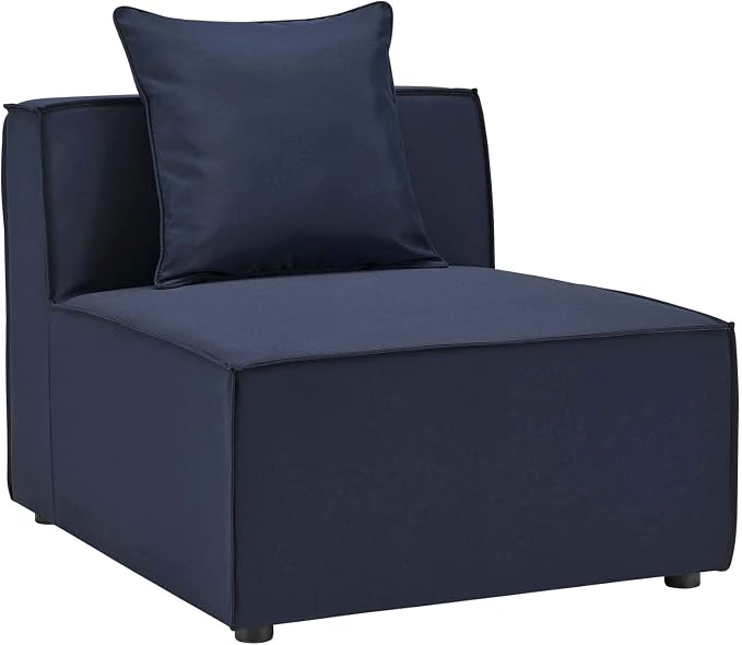 Modway EEI-4379-NAV Saybrook Patio Upholstered 3-Piece Sectional Sofa in Navy