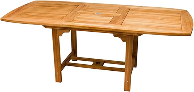 Royal Teak Collection FER8 Rectangular Family Expansion Teak Table, 72/96-Inch