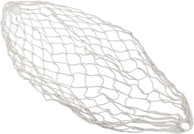 Cotton Rope Hammock Hand Woven 264.6lb Capacity Portable Cotton Rope Mesh Hammock for Outdoor Indoor Patio Yard