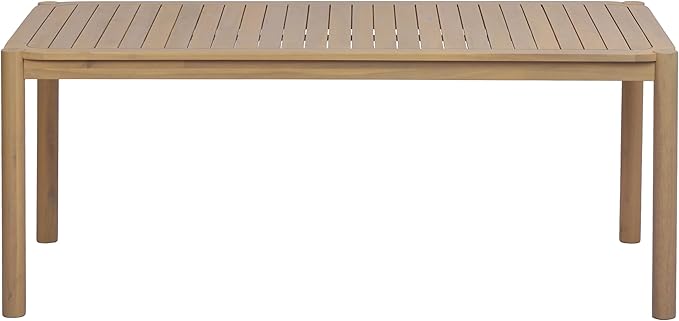 Christopher Knight Home Cascade 70" Outdoor Rectangular Dining Table, Acacia Wood Patio Dining Table for 4-6 People, Solid Wood Outdoor Table for Patio Deck Garden Backyard Dining, Light Teak