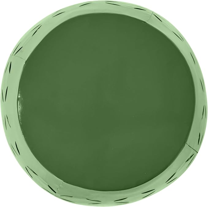 Christopher Knight Home Hayon 17.75'' Small Outdoor Side Table, Metal Outdoor Stool, Lace Cut Iron End Table, Hollow Drum Round Side Table, Decorative Garden Stool with Cutout Design, Green