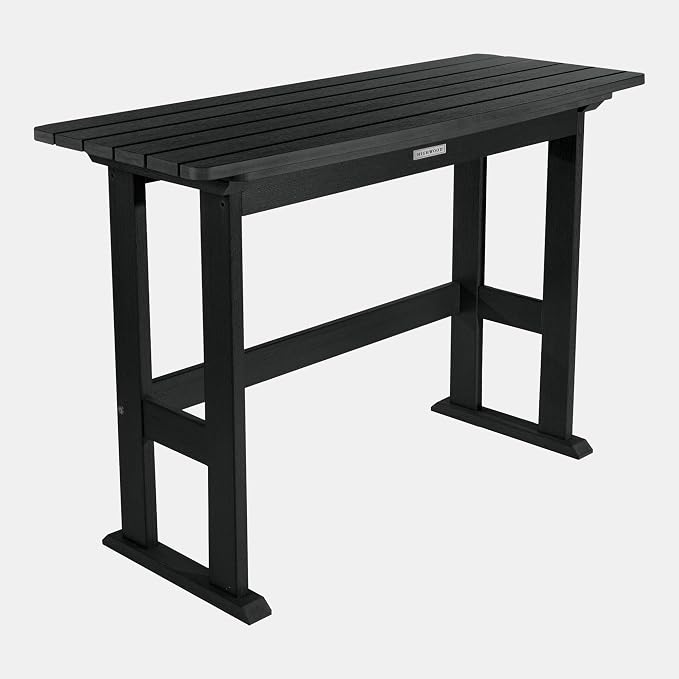 Highwood Lehigh 6pc Counter Height Balcony Dining Set, Black