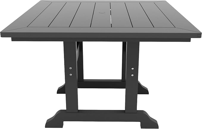 HDPE Laguna 43" Square Dining Table,Gray