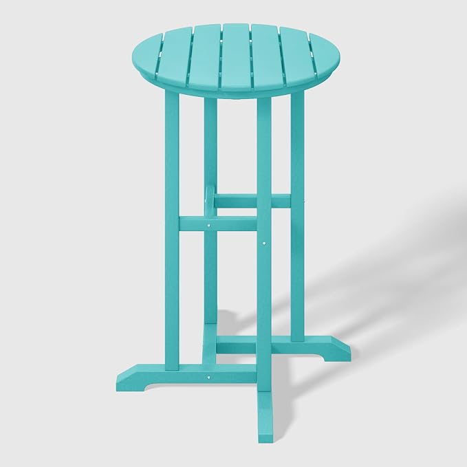 WestinTrends Malibu 37" Counter Height Round Outdoor Patio Bistro Bar Table, Turquoise