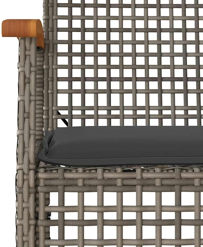 5 Pcs Set Patio Dining Set & Outdoor Patio Furniture Set Gray PE Rattan Balcony Furniture Garden Dining Set for Lawn Backyard Front Porch 55.1 x 31.5 x 29.5 in