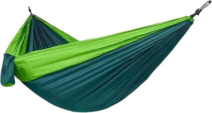Hammocks, Double Portable Hammock for Camping Lightweight Nylon Parachute for Backpacking Travel Beach Backyard Patio Hiking Amaca,for Outside(Green)
