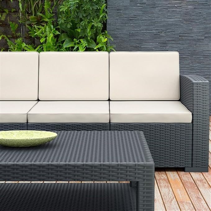 Compamia Monaco Outdoor Coffee Table in Dark Gray, Commercial Grade