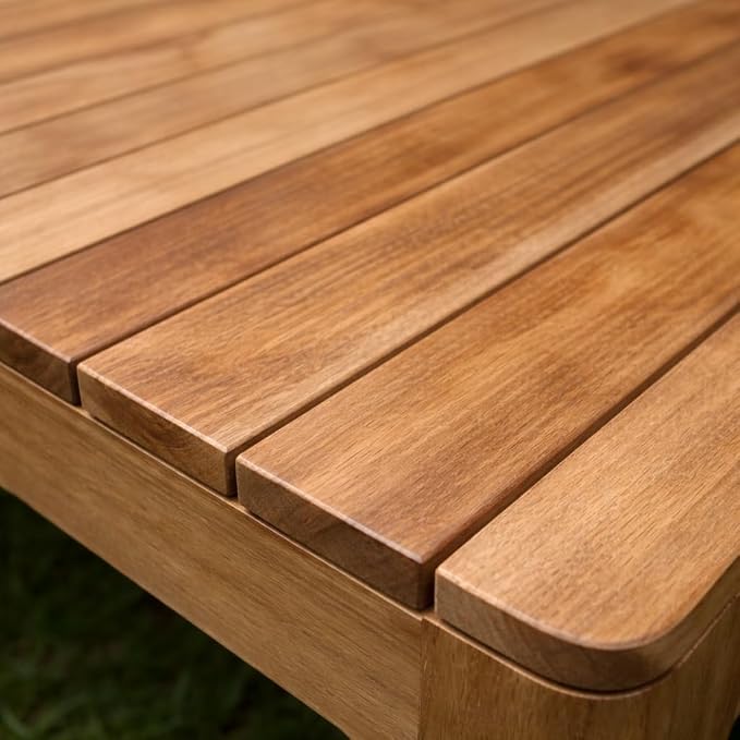 Hives & Honey Maui Grade-A Teak Rectangle Dining Table for Patio, Seats Up to 6, Natural