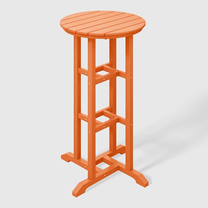 WestinTrends Malibu 42" Counter Height Round Outdoor Patio Bistro Bar Table, Orange