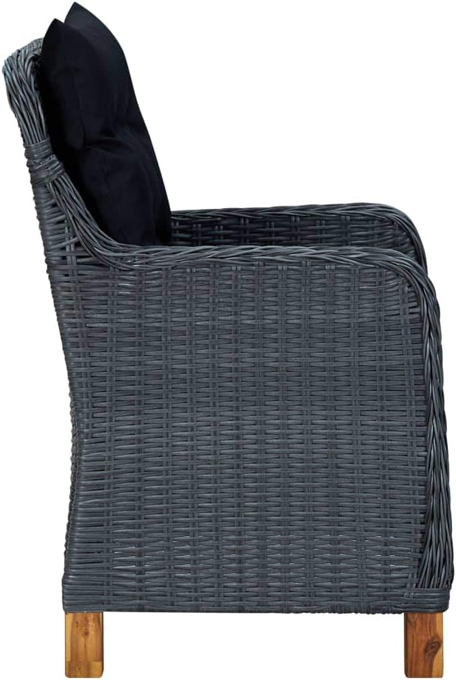 7 Piece Patio Dining Set,Outdoor Dining Set,Outdoor Furniture Sets,Patio Table and Chairs,Outdoor Patio Chairs,Patio Coffee Table,Porch Chair,Front Porch Furniture,Modern Set, Dark Gray