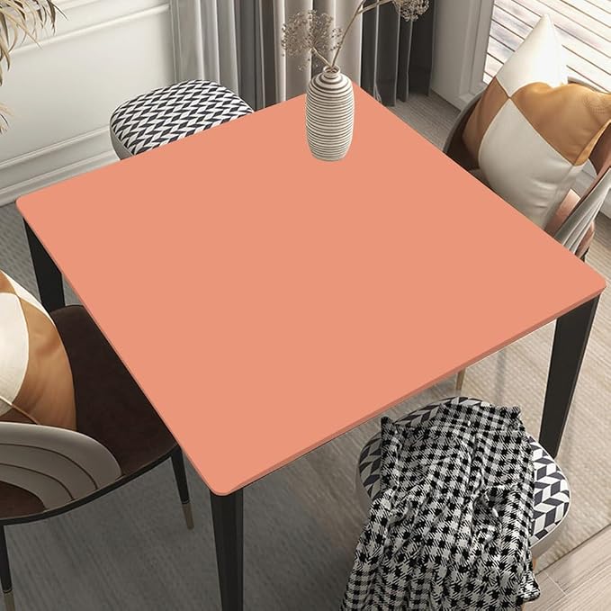 Stretch Picnic Tablecloth Suit for 30"x30" Table DarkSalmon Outdoor Table Covers for Dining Kitchen Home Party Style48