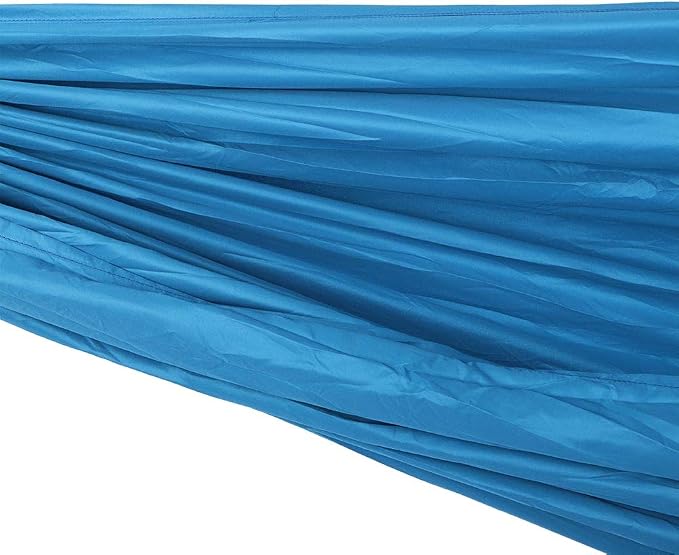 Breathable Hanging Chair Bed, 260x140cm Dual Use Portable Hammock Swing, Garden Hammock with Steel Buckle for Camping Courtyard Corridor Outdoor (Peacock Blue)