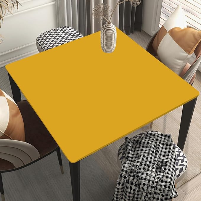 Stretch Picnic Tablecloth Suit for 32"x32" Table Goldenrod Outdoor Table Covers for Dining Kitchen Home Party Style72