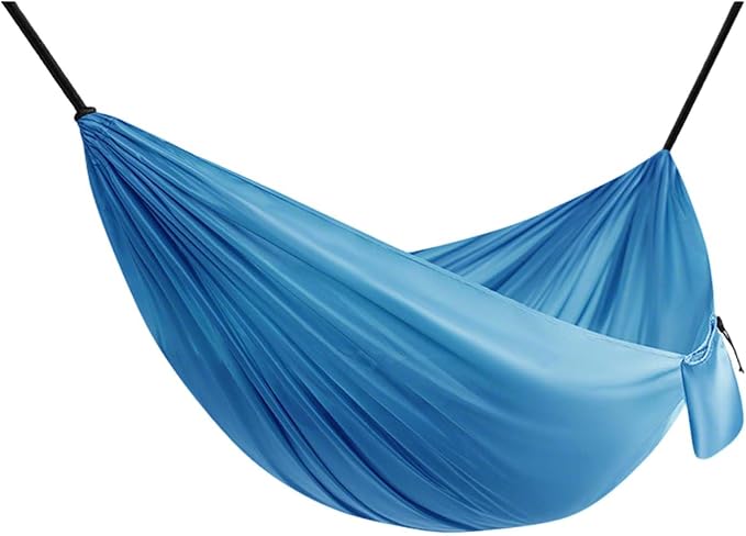 Foldable Portable Hammock for Travel and Outdoor Activities, Breathable Fabric Hanging Hammock with Adjustable Rope, Perfect for Camping, Garden, Patio, Beach Or Hiking Trips