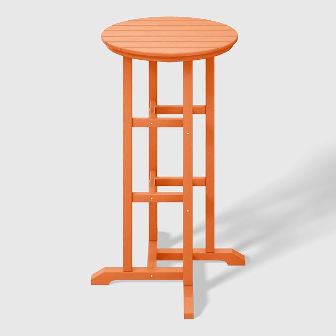 WestinTrends Malibu 42" Counter Height Round Outdoor Patio Bistro Bar Table, Orange
