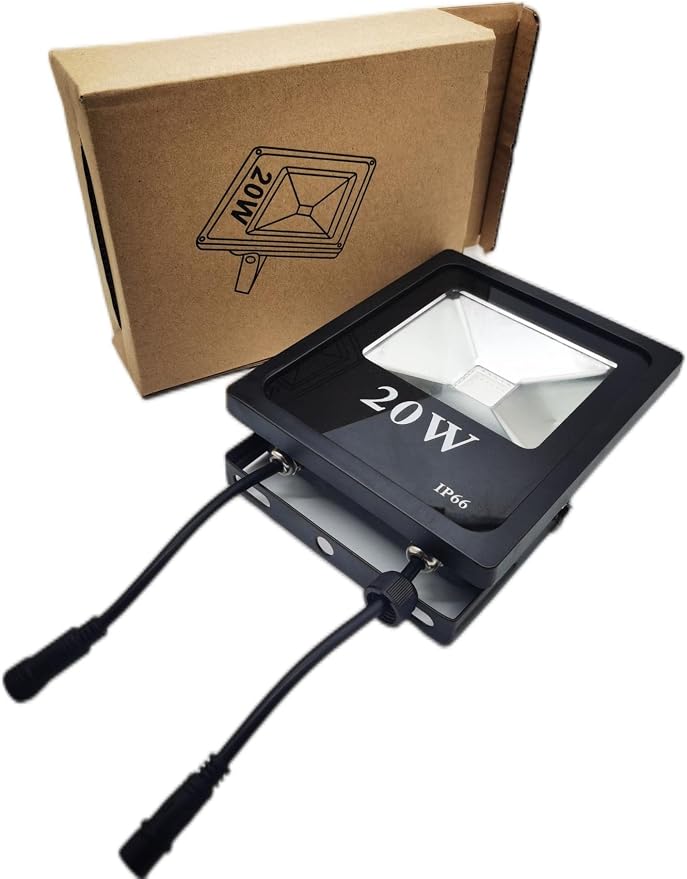 LED Flood Lights;20W Smart WS2811 led Full Color Pixel RGB Flood Light, led addressable Pixel floodlight; DC12-24V Input IP65; for Outdoor Decorative/Garden/Stage Lighting (1PCS-WS2811-20W)