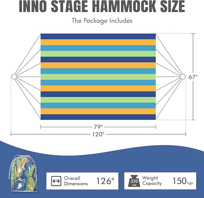 Handwoven Mayan Hammock with 2 Tree Swing Hanging Straps Hammock Rope