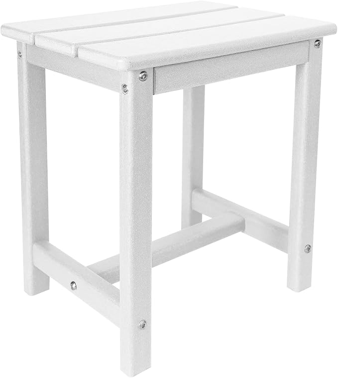 GARDENSTAR Adirondack Square Side Table,one-Tier Outdoor end Table, Patio Side Table for Pool,Porch,Backyard,Relaxing Companion