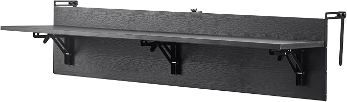 VEVOR Balcony Hanging Table, 48 x 12 inch Folding Balcony Railing Table, Outdoor Balcony Bar for Railings, 50 lbs Loading, Fit from 1" to 4.3", Serving for Patio & Deck