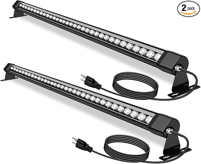 2Pack 72W Wall Washer Light 4FT 5000K 120V IP67 Waterproof Plug-in | Outdoor LED Light Bar/Lifespan 50K Hr/150° Adjustable/Christmas Halloween Birthday DIY Craft Stage Gardencape