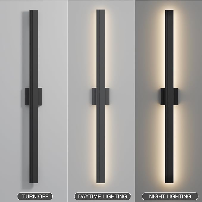 LamQee Aluminum 47 in Long Outdoor Wall Light Fixture, 3000K Integrated LED | Waterproof IP65, Modern Exterior Lights, Linear Outdoor Sconce, Wall Mount Outside Lighting, for House Porch Patio Garage