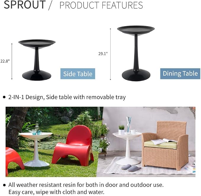 Lagoon Sprout Green Round Side Table